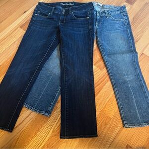 2 pair cropped jeans